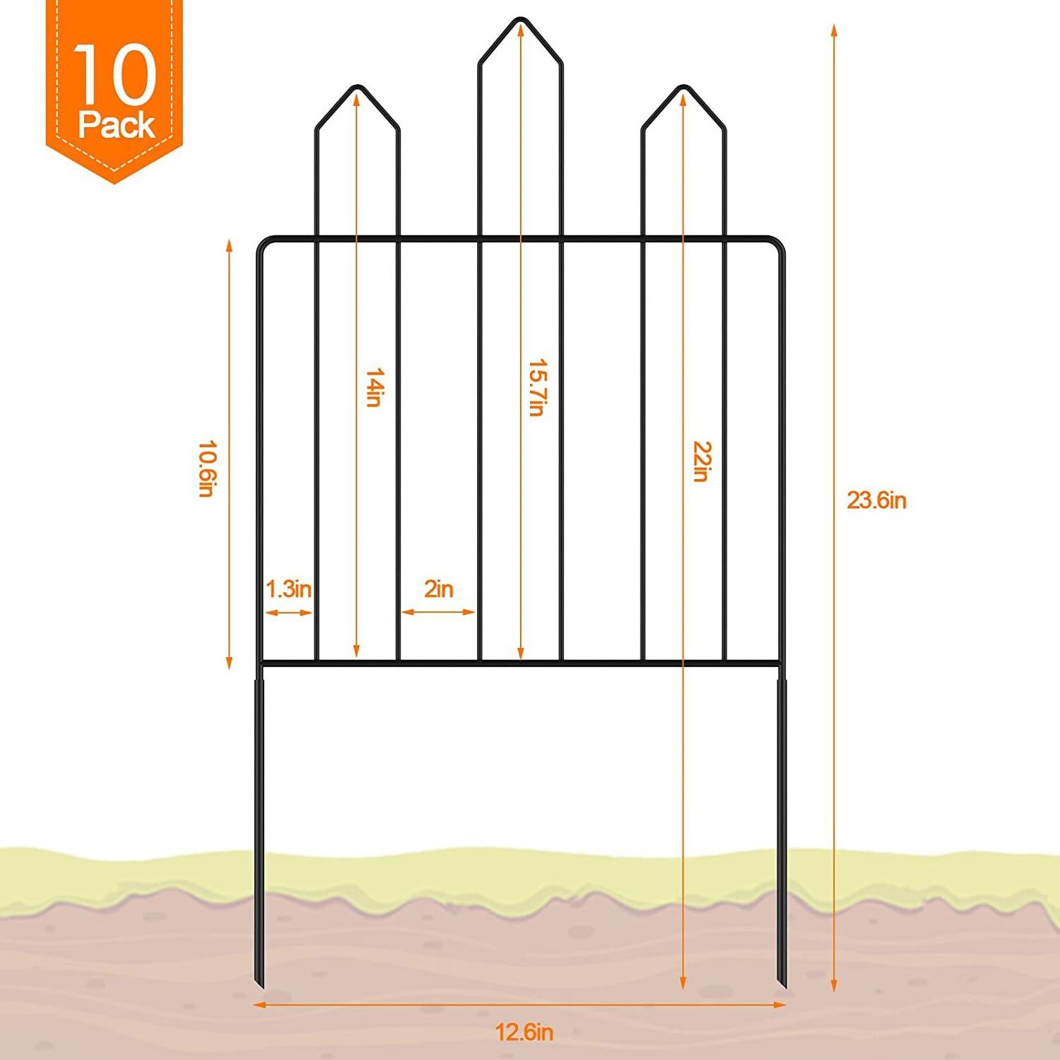 Garden decoration fence metal wire frame outdoor courtyard landscape small animal dog barrier grid iron fence