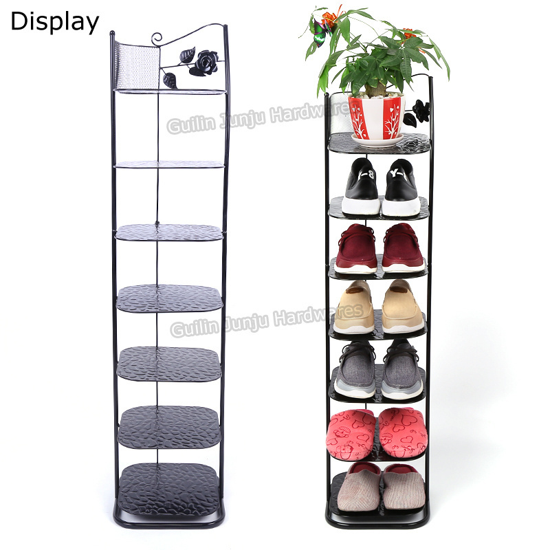 High Quality Shoes Store Racks Metal Room Supplier 7 Layer Cabinet for Home Living Room Decor