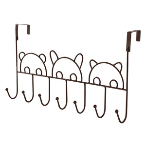 Wall Coat Rack Over The Door Hook Hanger 7 Hooks, White Black Coffee Color, Metal Iron Wall Hanging Coat Hat Rack