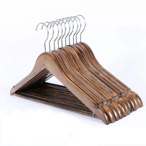 Wooden Hangers Natural Wood Hangers with Notches, Slim & Lightweight Hangers Wood for Clothes Coat Suit Jacket