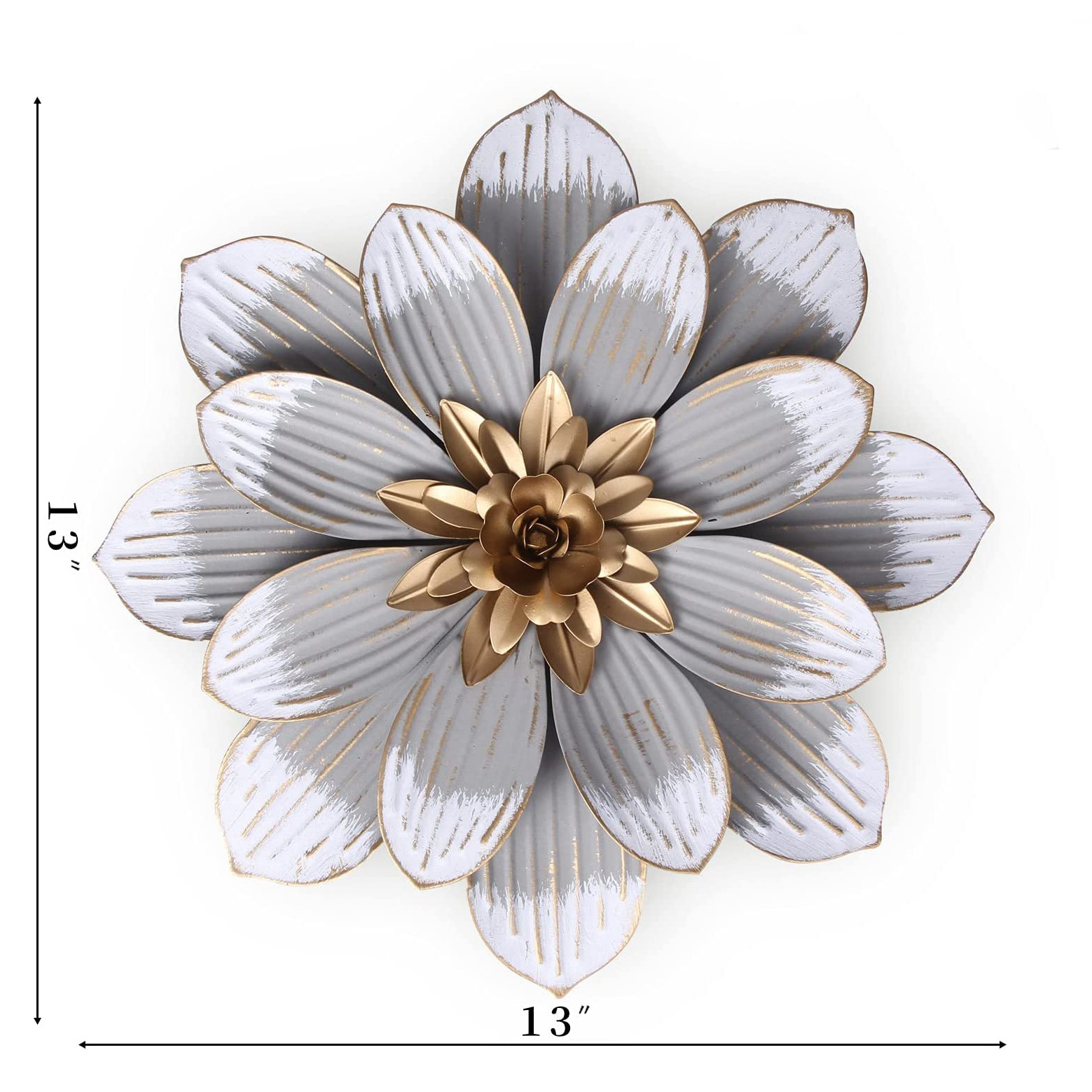 New Arrival White Metal Flower Wall Decor Wall Decorations For Home