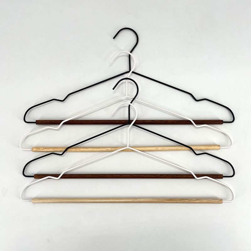 High Quality luxury eucalyptus metal wooden hanger clothes hangers