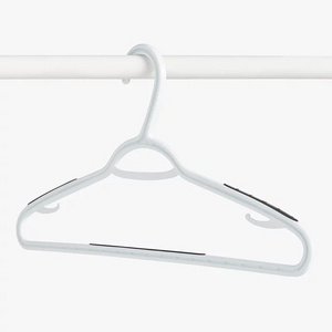 Hot Selling Garment Display Adult Slim Non Slip White Laundry Hangers Plastic