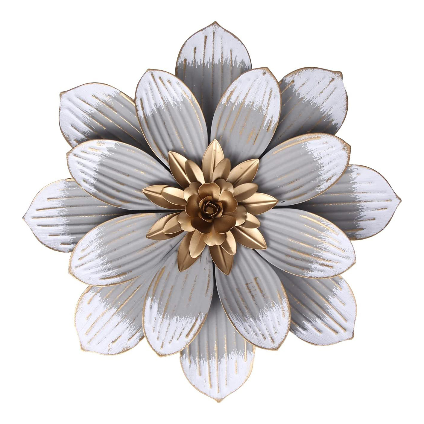 New Arrival White Metal Flower Wall Decor Wall Decorations For Home