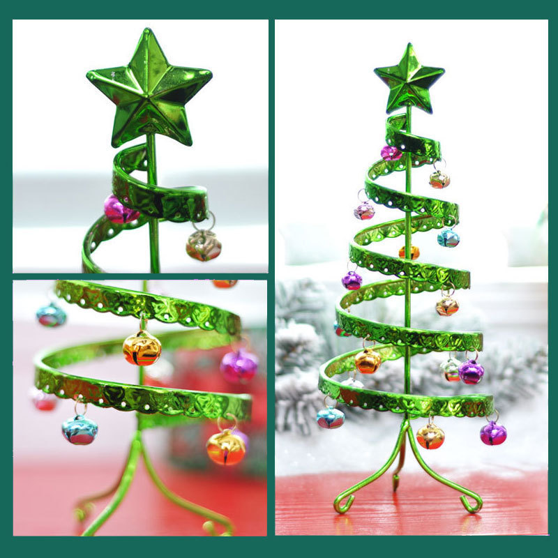 Floor Christmas Decor Ornaments Metal Iron Christmas Tree Bells Wedding Crafts