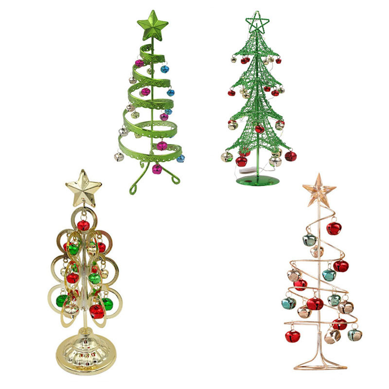 Floor Christmas Decor Ornaments Metal Iron Christmas Tree Bells Wedding Crafts