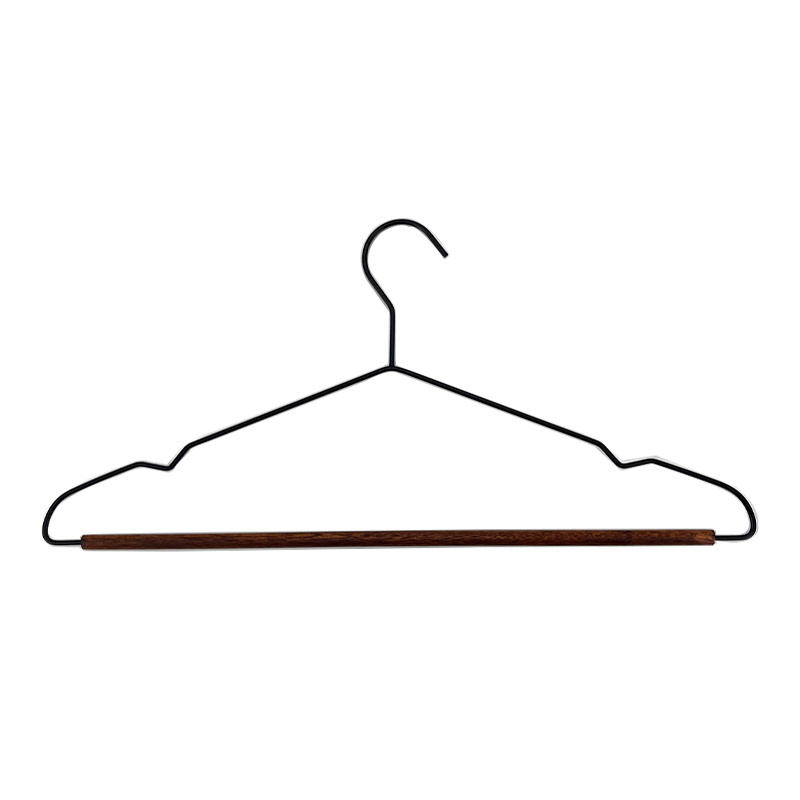 High Quality luxury eucalyptus metal wooden hanger clothes hangers