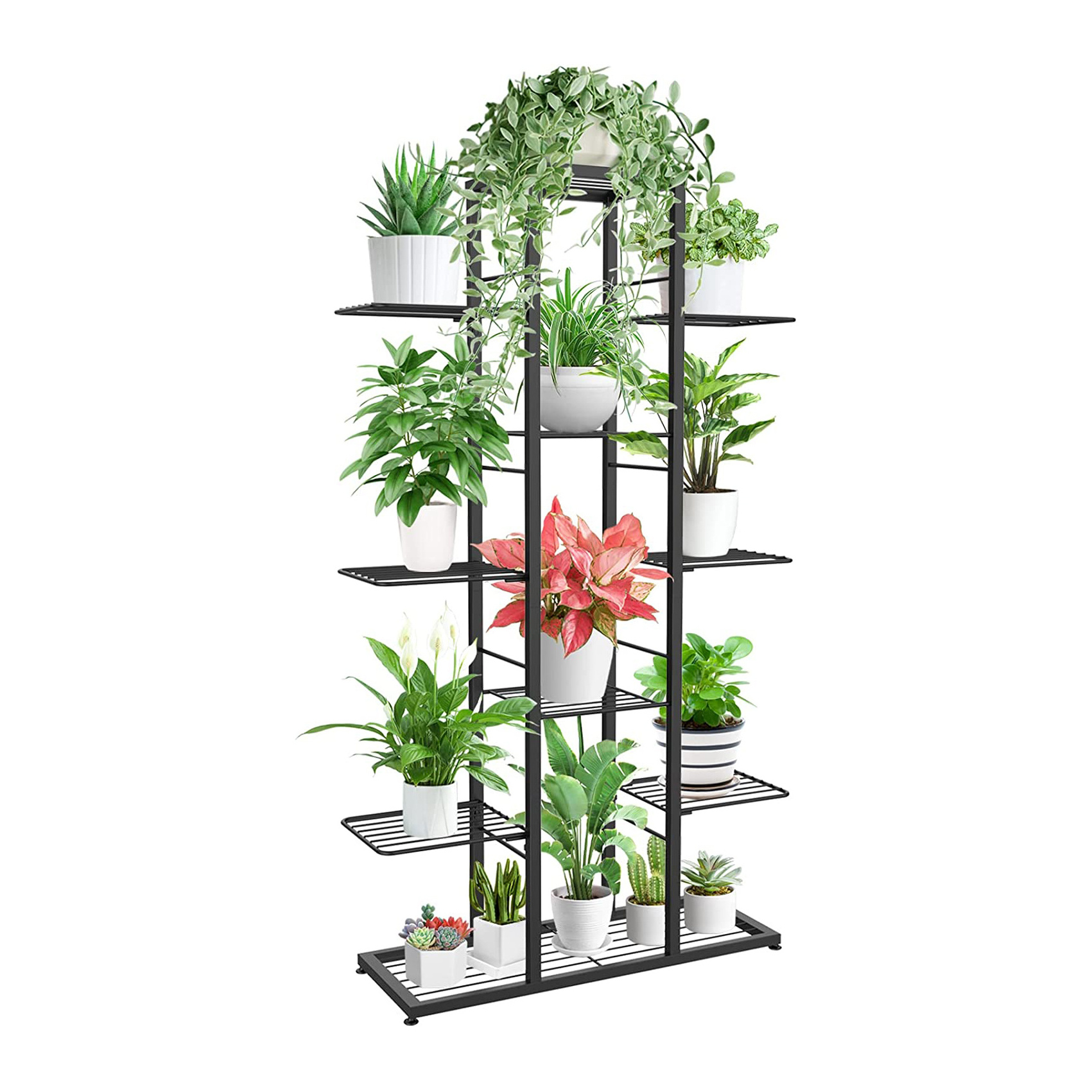 New Arrival 10 Tier 12 Potted Metal Plant Stand for Indoor Multiple Corner Tall Plant Shelf Display Rack