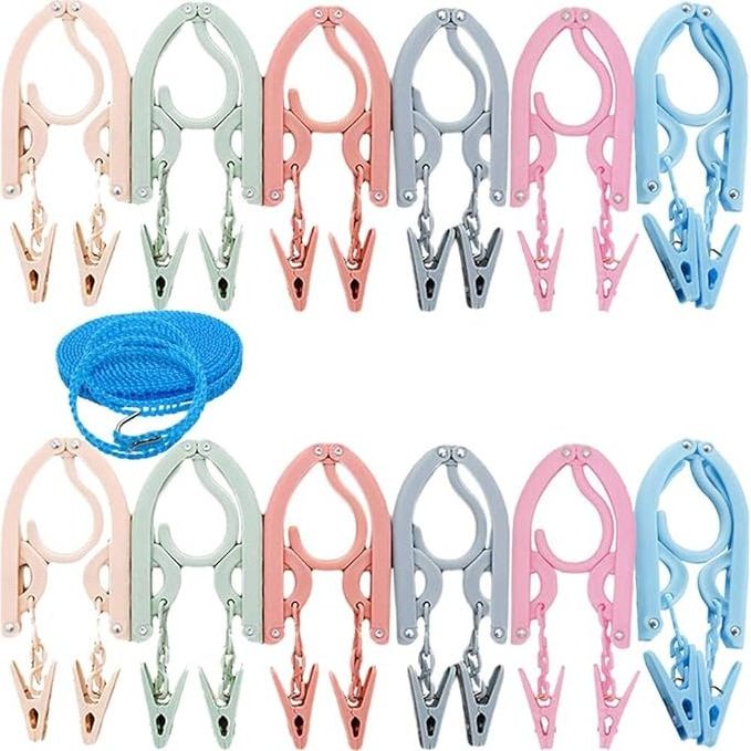 Travel hanger with clip Portable folding hanger