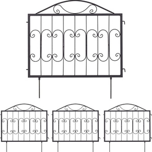 Outdoor Garden Iron Art Landing Pet Fence European Park Outdoor Fence Lawn Decoration Garden Fence