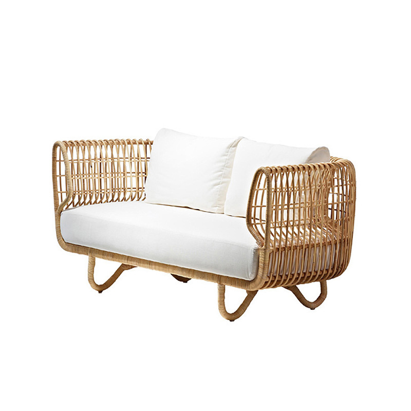 Vine sofa, Indonesian outdoor chair, garden art, Southeast Asian style, cane weaving balcony, small tea table