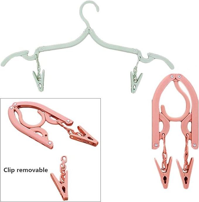 Travel hanger with clip Portable folding hanger