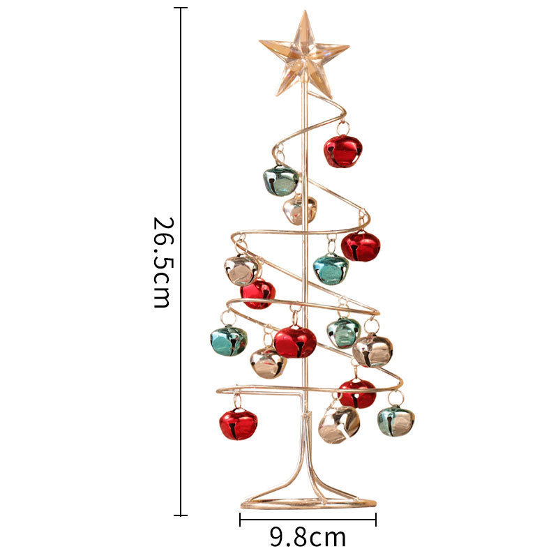 Floor Christmas Decor Ornaments Metal Iron Christmas Tree Bells Wedding Crafts