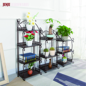 Chinese customized 3-5 tier metal flower plants pot metal stands