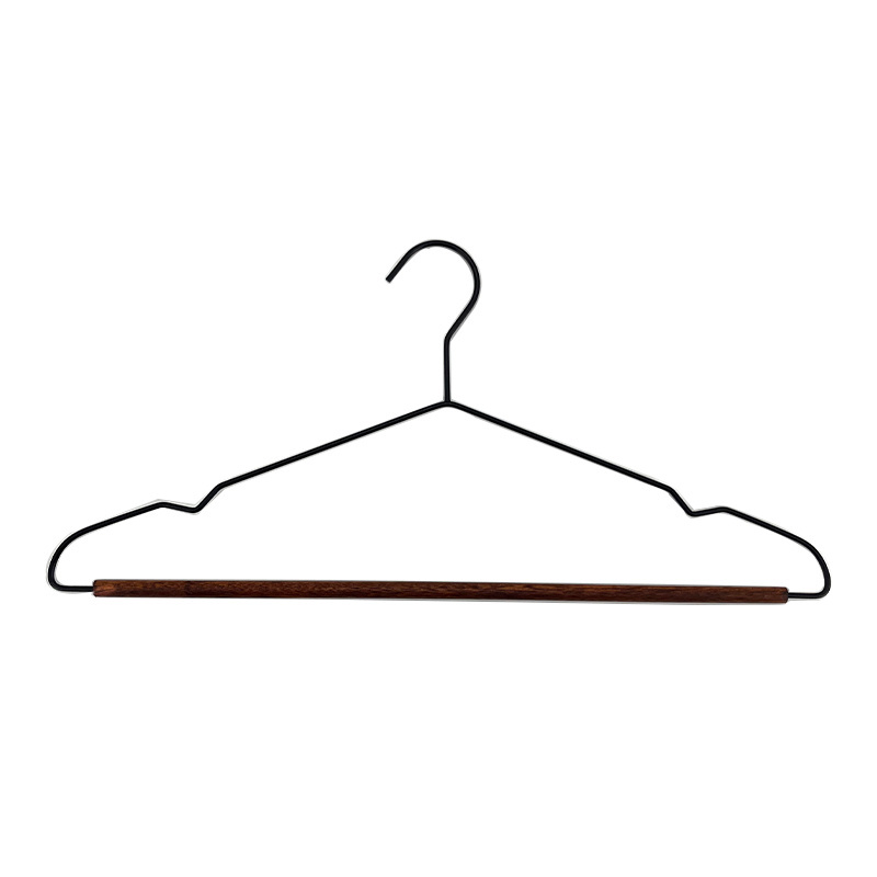 High Quality luxury eucalyptus metal wooden hanger clothes hangers