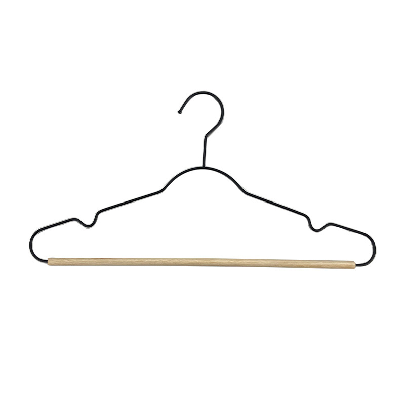 New arrival luxury eucalyptus metal wooden hanger clothes hangers