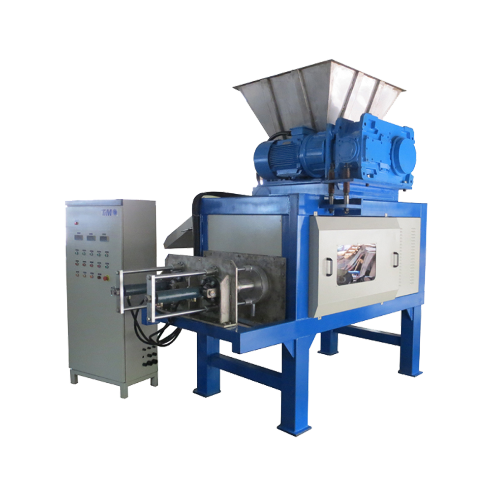 industrial shredder and dewatering screw press all in one machine