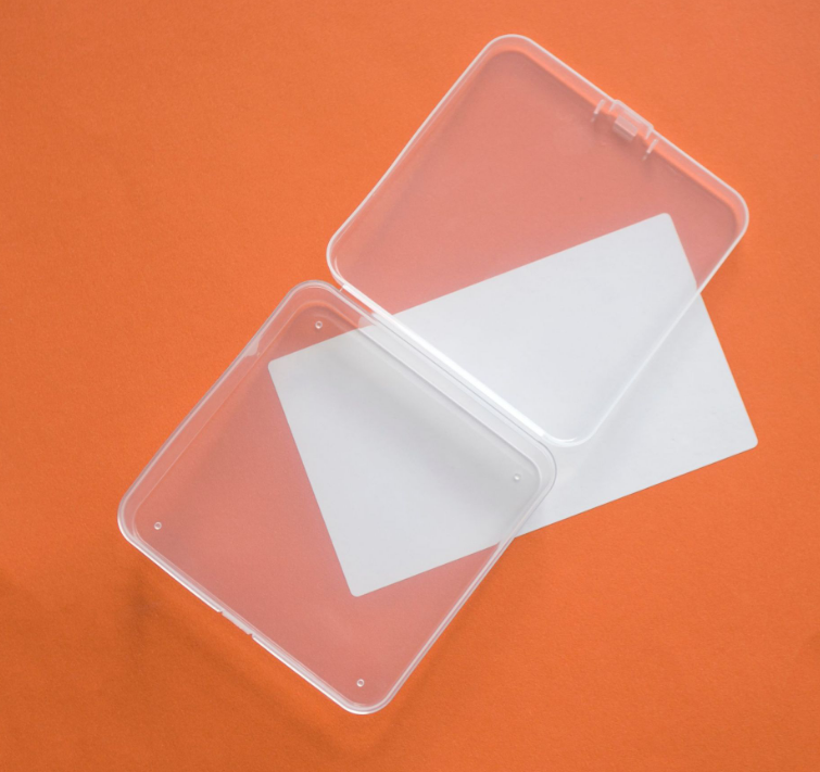 Transparent small square box with lid   tool box  nail wearing plastic box  toy accessories storage mini case