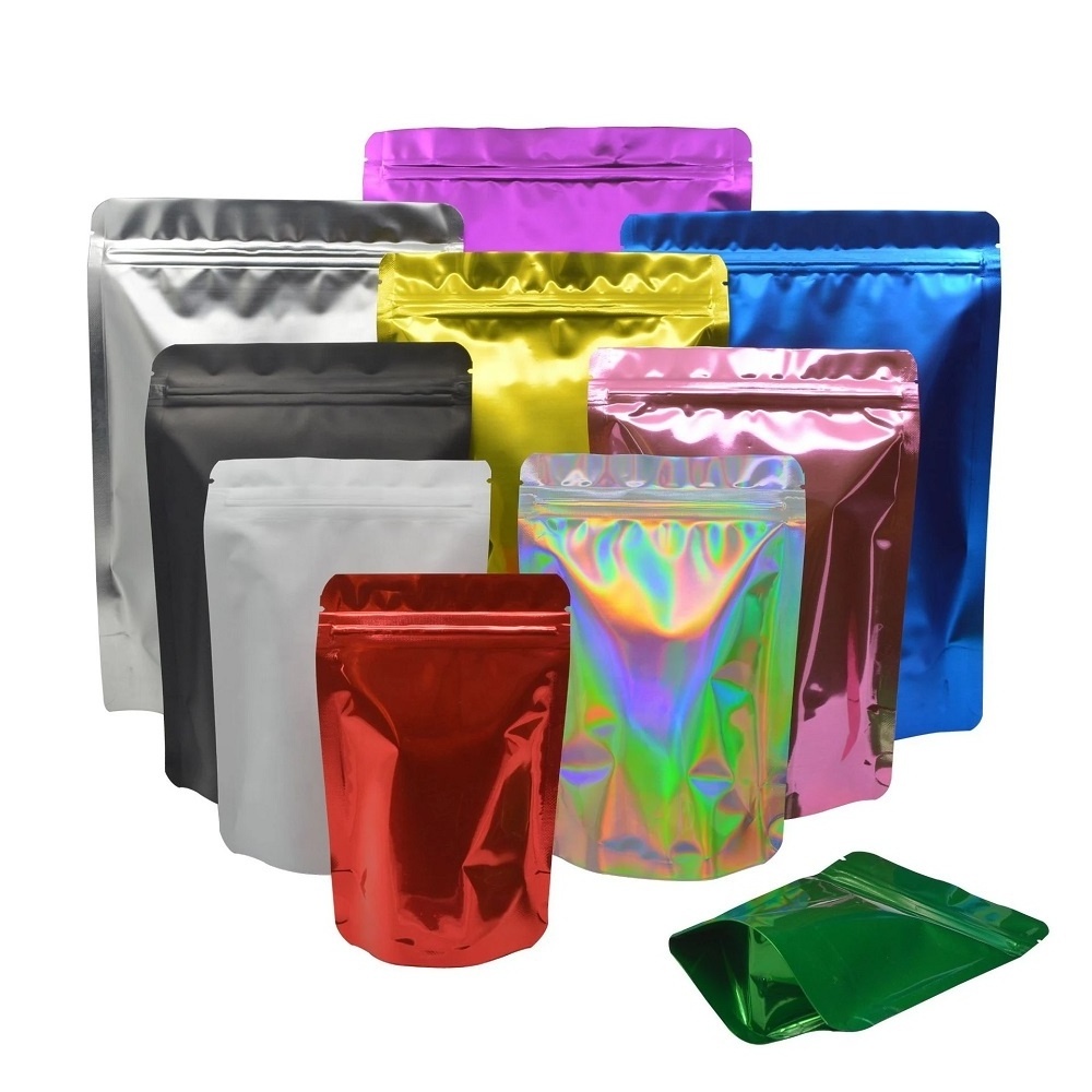 Custom Printed 3.5g 7g 14g 28g 1ounce Aluminum Zipper Resealable Blunt Wraps dry flower herb hemp Foil Ziplock Bags