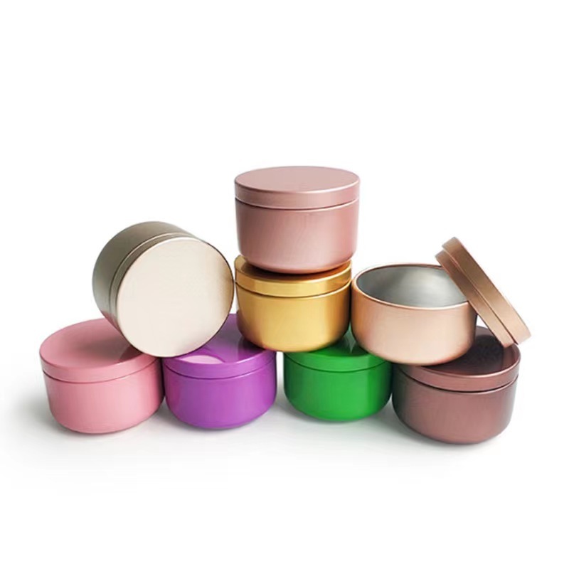 New Arrival Empty 2oz 4oz 8oz Metal Cosmetic Storage Tin Custom Candle Tea Tins Jar Cans