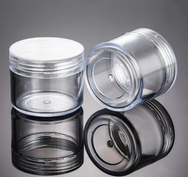 20ml clear Round Pot Jars Plastic Cosmetic Containers Set with Lid for Liquid Creams Sample