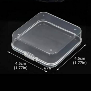 Transparent small square box with lid   tool box  nail wearing plastic box  toy accessories storage mini case