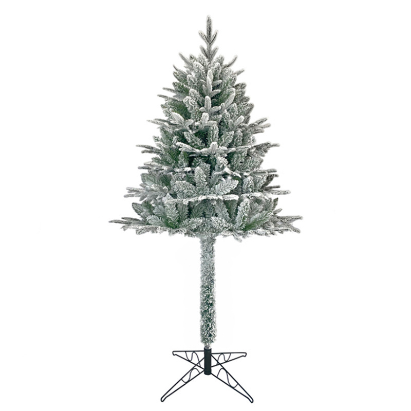 Customized Available Flocked Livingston Fir Artificial Christmas Tree with Pine Cones for Home Indoor Office Decorations