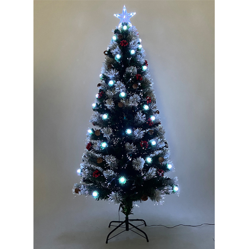 Factory direct selling optical fiber christmas tree Multi-Color, Foldable Metal Stand, Easy Assembly for  Party Decor