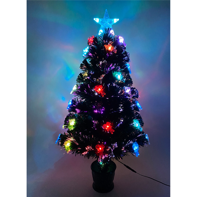 Factory direct selling optical fiber christmas tree Multi-Color, Foldable Metal Stand, Easy Assembly for  Party Decor