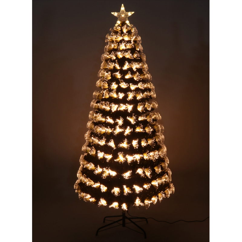 Factory high quality  White Artificial fiber optic Christmas Tree Easy to Assemble with Christmas Tree Metal Stand for In