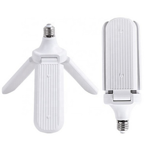 A New 50w led deformable garage light energy saving ceiling light bulb four leaf fan blade led light