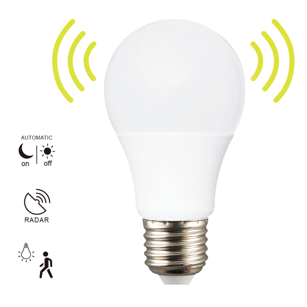 LED Bulb Smart Rador Radar Sensor Light Bulbs Motion Sensor E27 LED Light Bulb  B22 9W CE certificated 220V Cool White