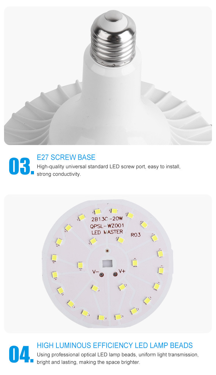 C UFO Led Bulb Light e27 20w 30w 50w 70w 80w 3000K 4500K 6500K warm/cold light led bulb ufo Aluminium PC PC Cover