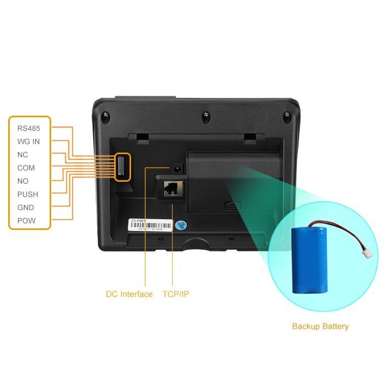 Time clock system password wifi remote cloud personnel biometric fingerprint face scanner detection attendance control device