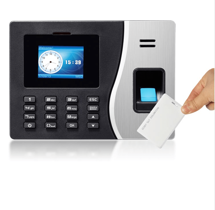 TiMY Biometric Recording Employee Time Punch Clock Finger Print Attendance Machine With Battery