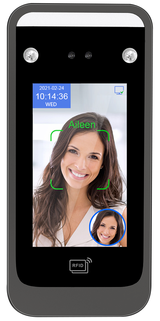 RFID card  Biometric AI Face Recognition Door Access Control with Swing Barrier Gate Turnstile