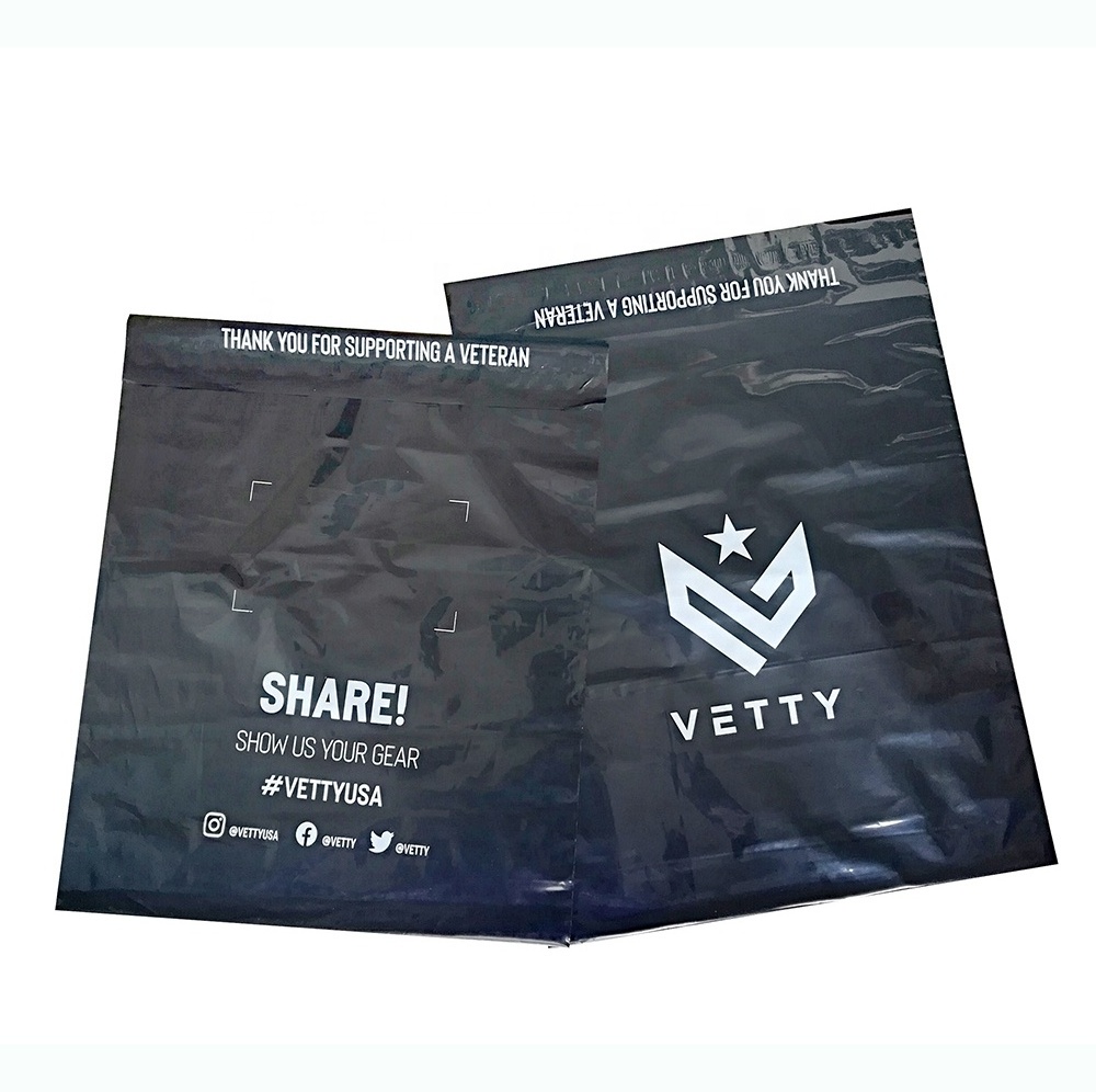 38*52cm Wholesale biodegradable plastic express courier poly mailers shipping envelopes custom black mailing bags