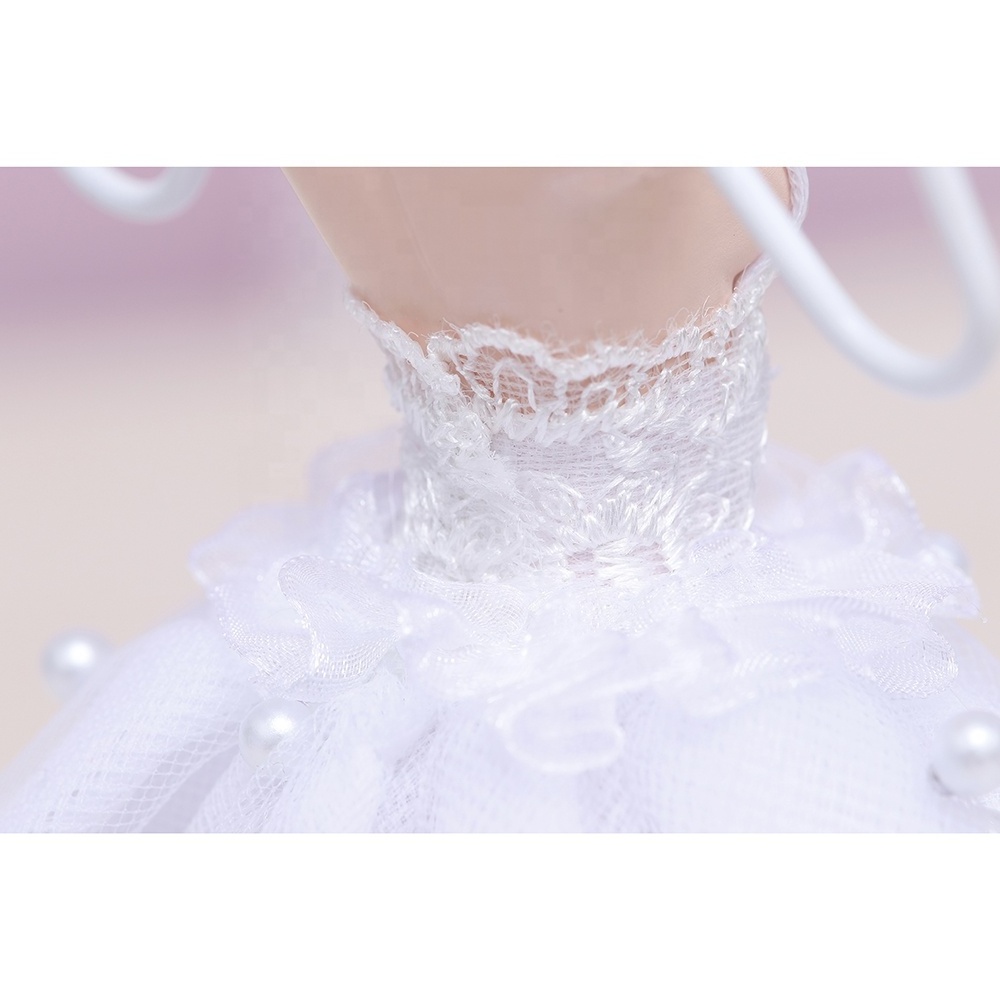 White elegant doll jewelry hanging display necklace holder mannequins