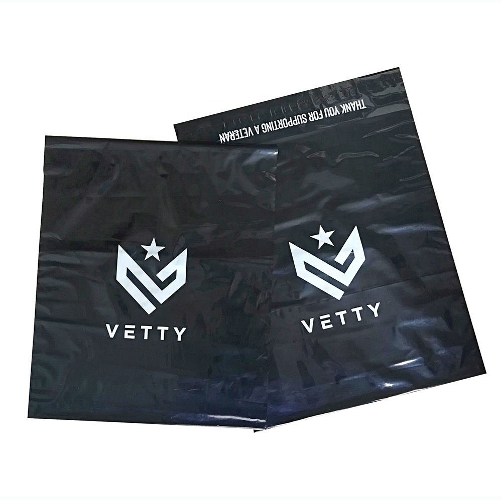 38*52cm Wholesale biodegradable plastic express courier poly mailers shipping envelopes custom black mailing bags