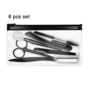 Professional Eyelash Trimmer Scissors Fashion cosmetics  Black Eyebrow Scissor Eye Tools lash tweezers eyebrow Set