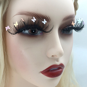 real siberian dramatic mink lashes  with butterfly decorations  Private label Eyelashes Mink strip eye lash