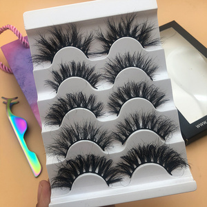 mini suitcase 5 pairs mink eyelash set lashes3d wholesale vendor 25mm  mini suitcase for eyelashes