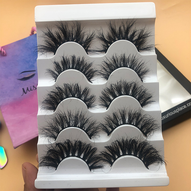 mini suitcase 5 pairs mink eyelash set lashes3d wholesale vendor 25mm  mini suitcase for eyelashes