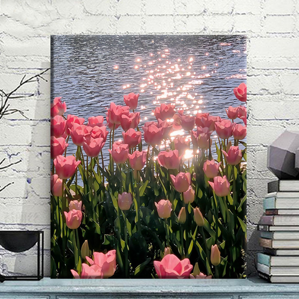 Home Decor Hand Painted Flower Handmade Wall Art Oil Painting On Canvas Digital Printing Paint By Numbers Custom Size