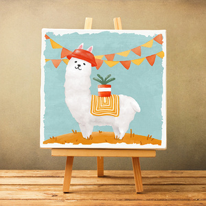 New Design Animal Alpaca Paint Canvas DIY Oil Painting By Numbers For Wall Arts