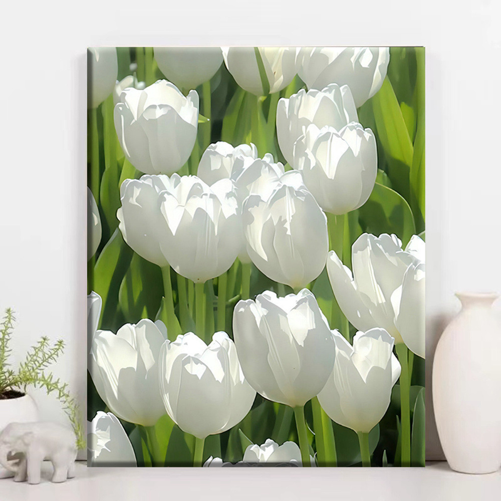 Home Decor Hand Painted Flower Handmade Wall Art Oil Painting On Canvas Digital Printing Paint By Numbers Custom Size