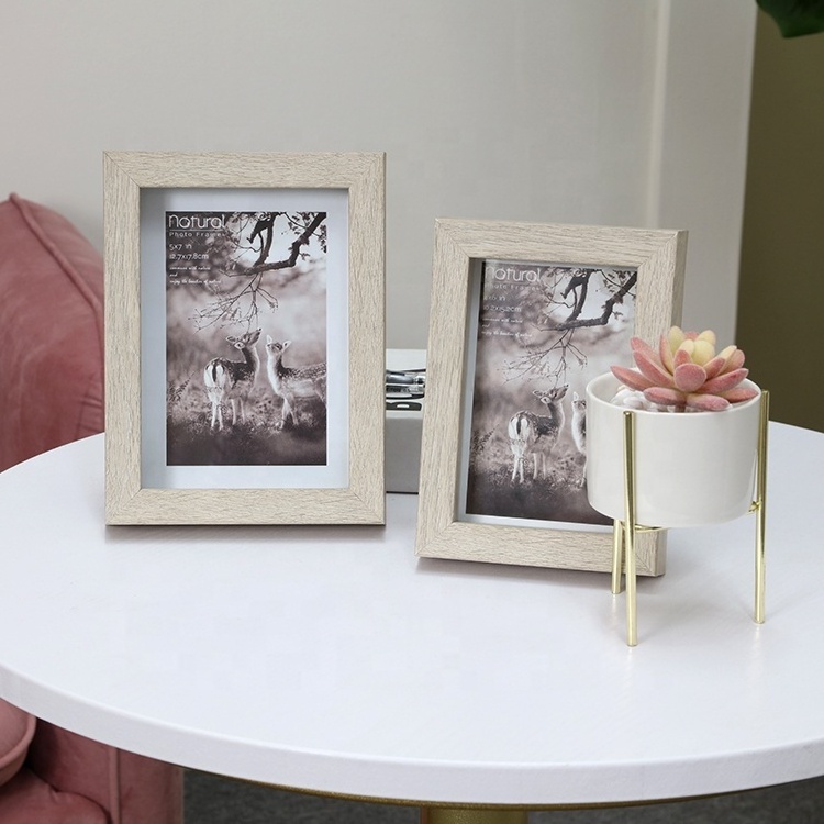 Hot Selling simple White And Customize Low Price Nature Plastic Photo picture Frames Marco De Foto