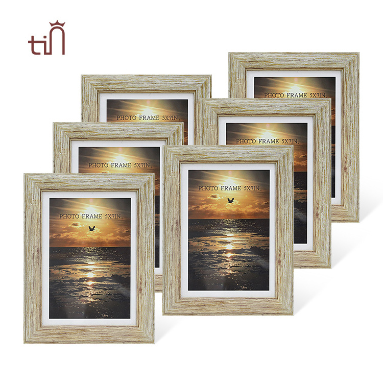 Rustic design Plastic Molding 4x6 6x8 5x7 8x10 Marco De Foto Photo picture Frame