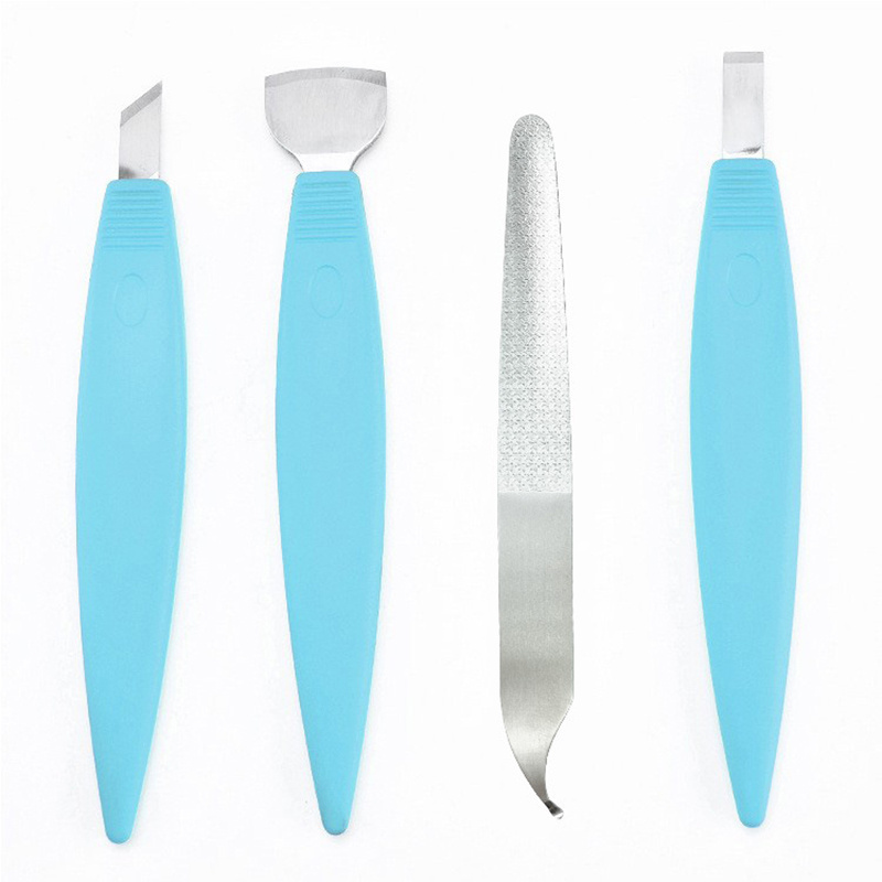 4pcs Pedicure Tools Pedicure Knife Set Foot File Kit Callus Shaver Blade Corn and Hard Thick Skin Remover Tool for Feet