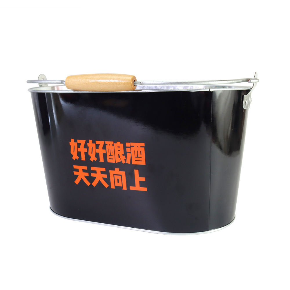 Wholesale Custom Logo Metal Bar Tools Ice Cooler Bucket Champagne & Beer Ice Bucket